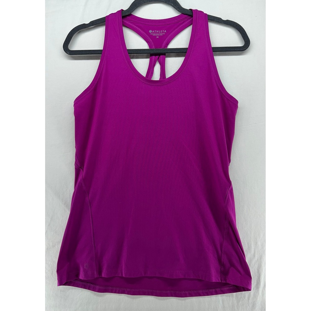 Athleta Magenta Purple Racerback Workout Tank Top Womens Medium